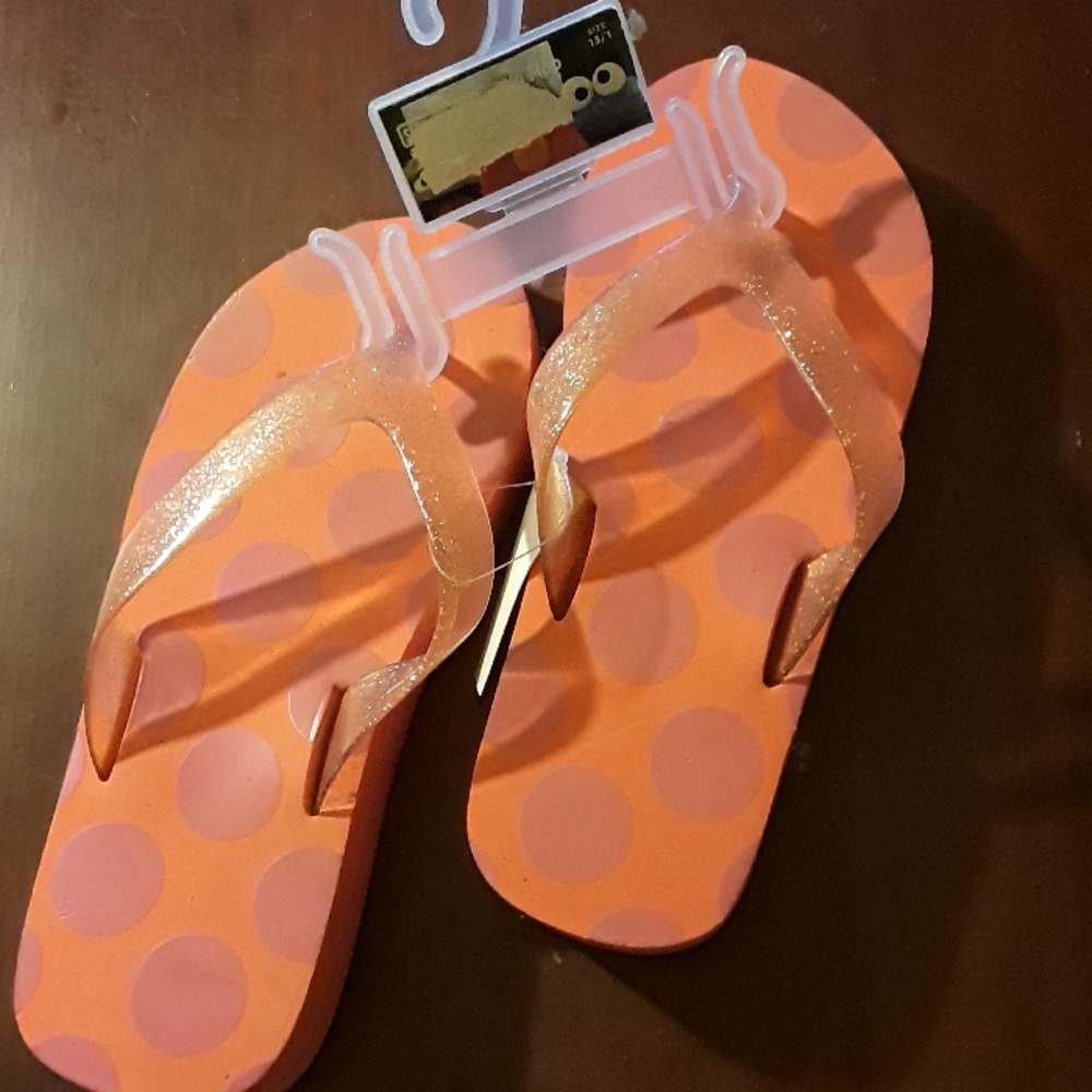 Girl's Pink Purple Polka Dot  Flip Flops